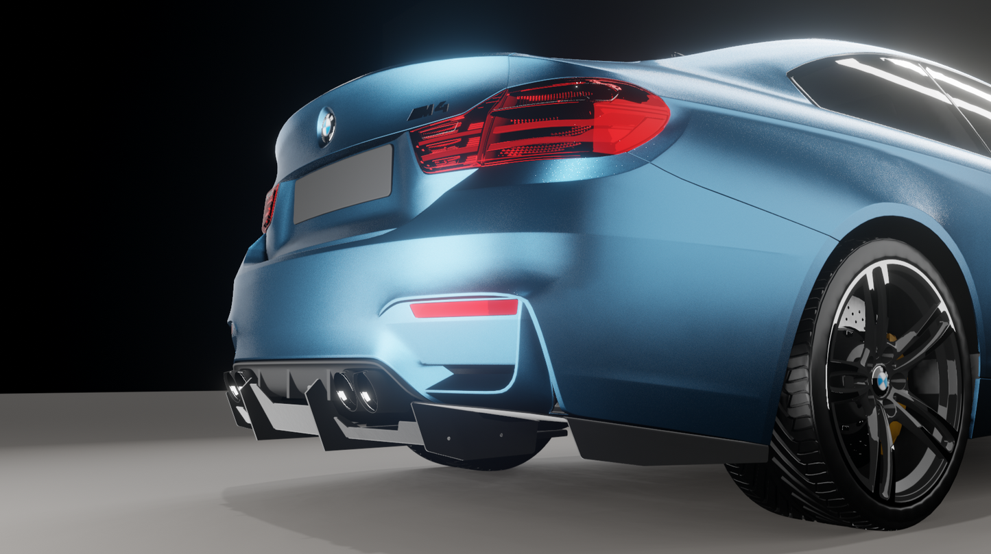 BMW M4 F82 aluminium diffuser