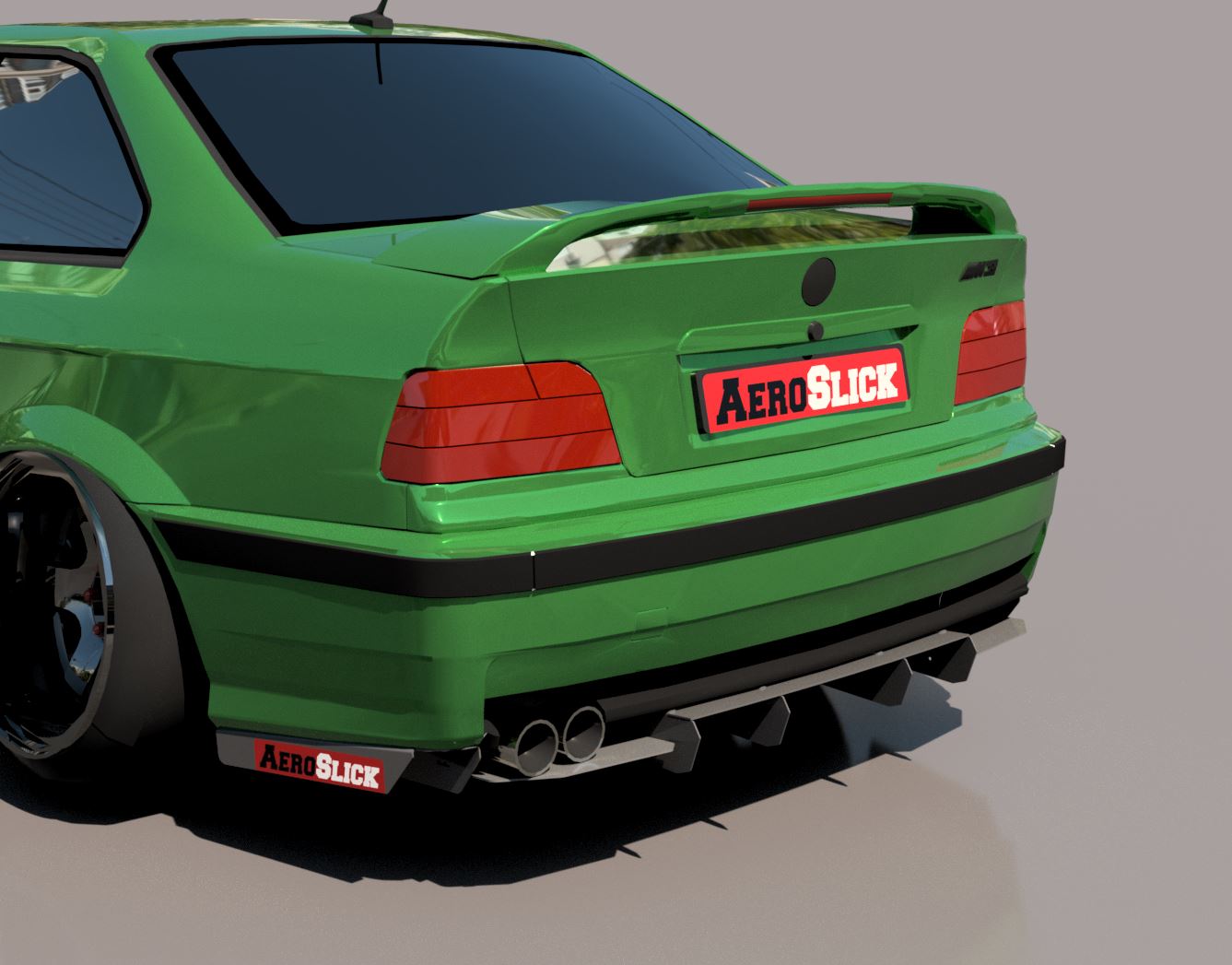 BMW E36 Aluminium Diffuser | E36 Rear Diffuser | AeroSlick
