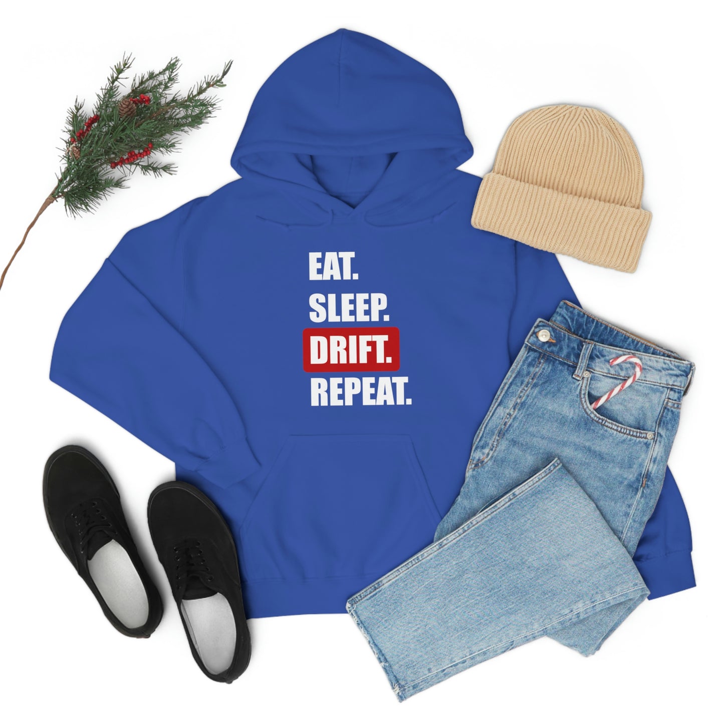 Eat Sleep Drift Repeat Hooded Sweatshirt