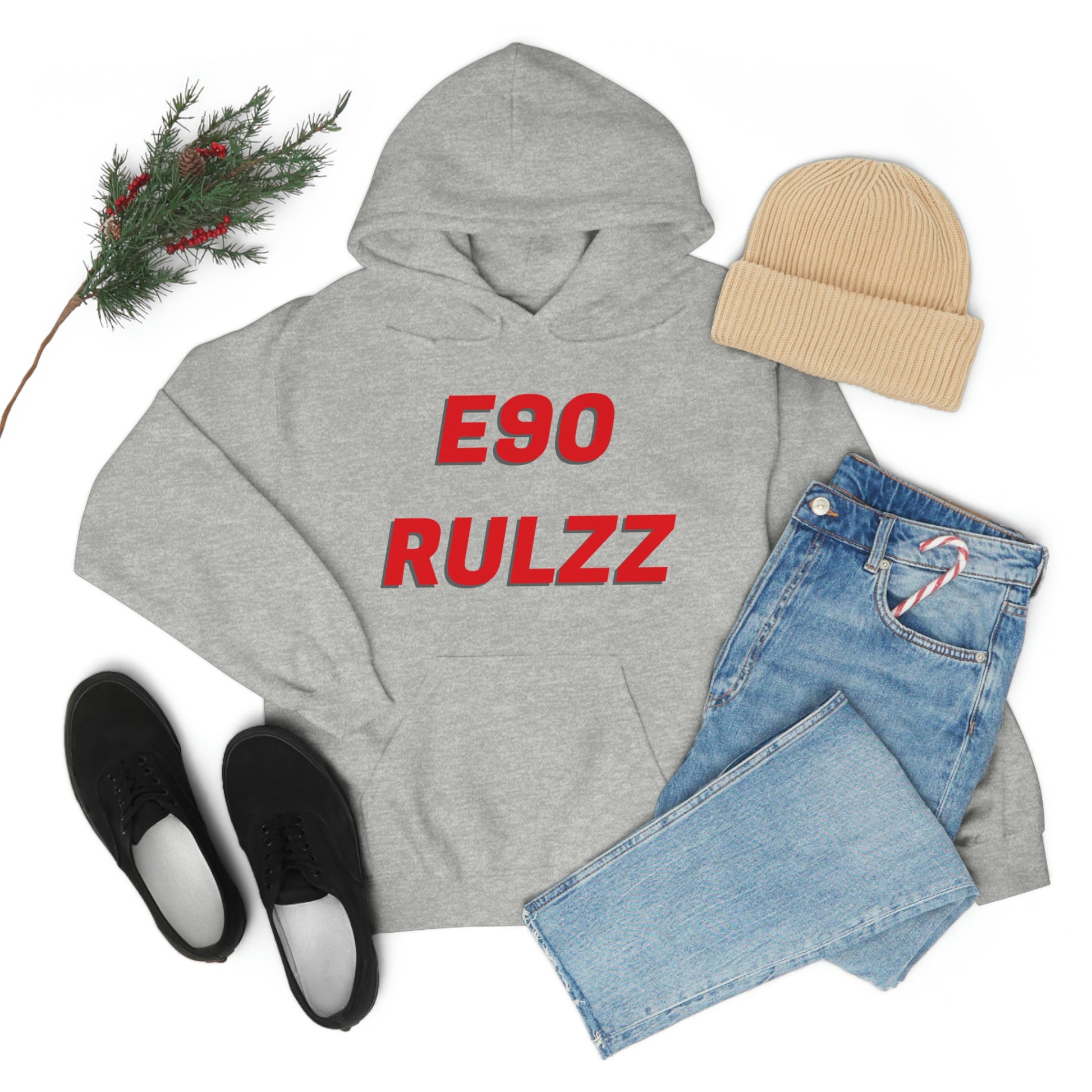 E90 RULZZ Hooded Sweatshirt, Hooded Pullover Sweatshirt, AeroSlick